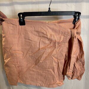 Pink Lily Peach Wrap Skort – Size L